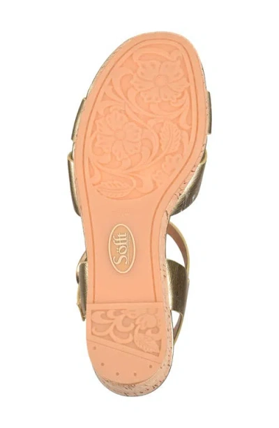 Söfft Vanessa Ankle Strap Platform Wedge Sandal In Multi