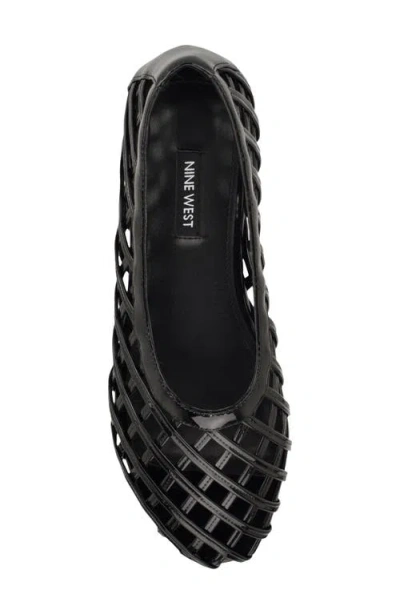 Nine West Dippy Woven Flat In Black