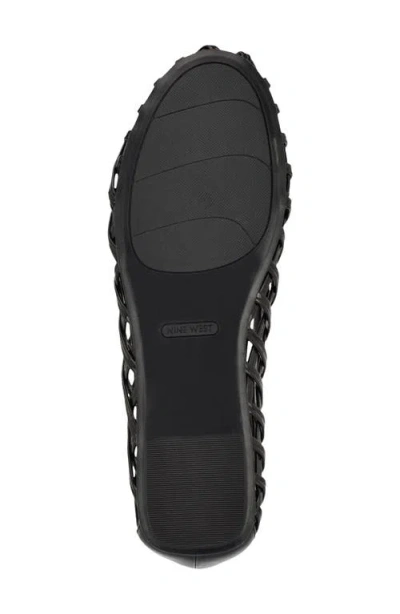 Nine West Dippy Woven Flat In Black