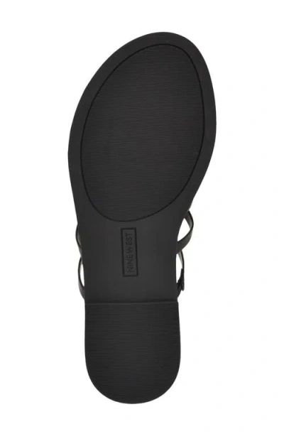 Nine West Digen Toe Loop Sandal In Black