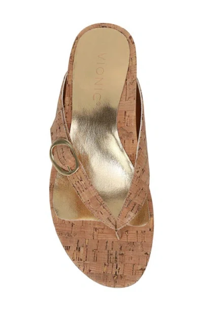 Vionic Grove Toe Post Sandal In Brown