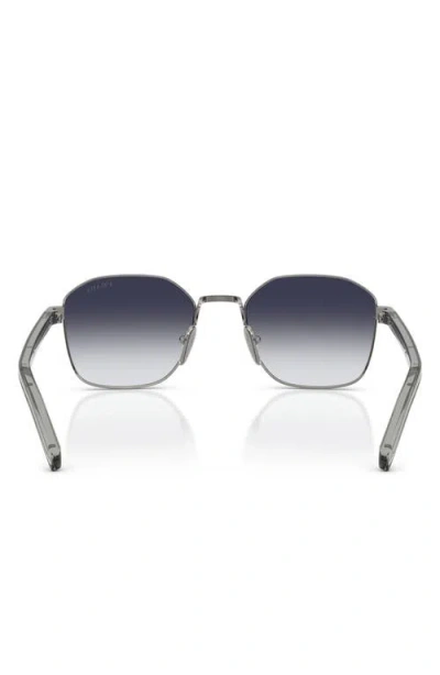 Prada Geometric-frame Sunglasses In Silver