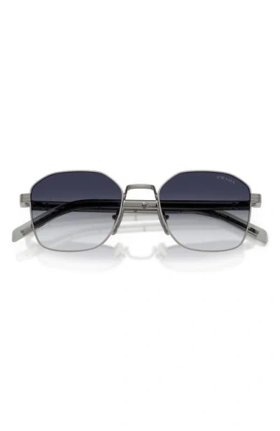 Prada Geometric-frame Sunglasses In Silver
