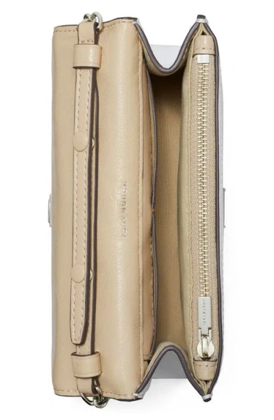 Tory Burch Kira Deconstructed Mini Top Handle Chain Wallet Bianco In White