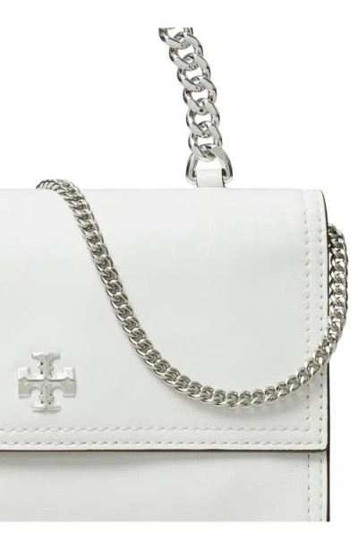 Tory Burch Kira Deconstructed Mini Top Handle Chain Wallet Bianco In White