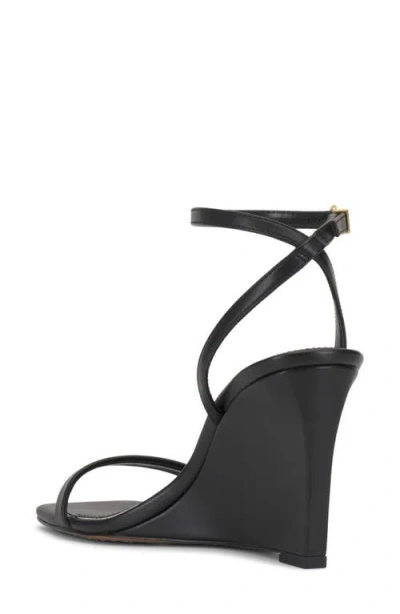Vince Camuto Ambee Ankle Strap Wedge Sandal In Black