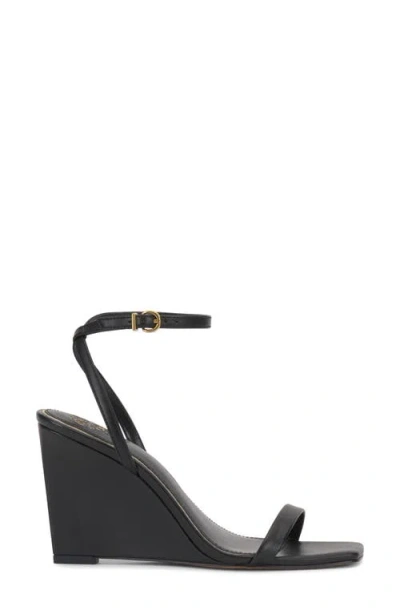 Vince Camuto Ambee Ankle Strap Wedge Sandal In Black