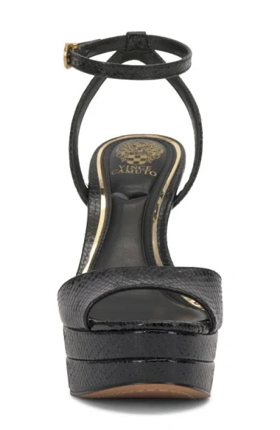 Vince Camuto Lumary Ankle Strap Platform Sandal In Black