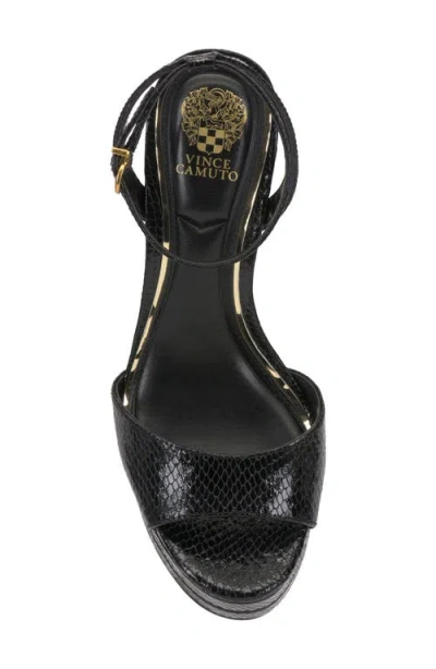 Vince Camuto Lumary Ankle Strap Platform Sandal In Black