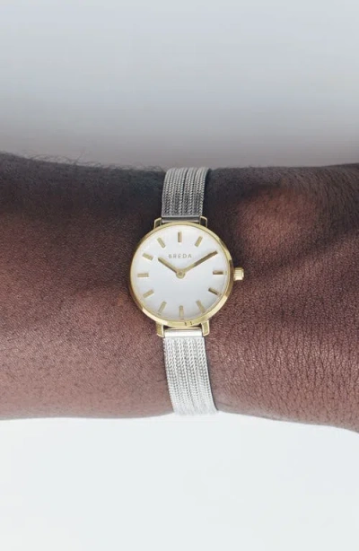 Breda Beverly Mesh Strap Watch, 25mm In Silver
