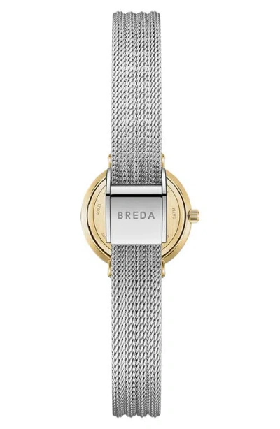 Breda Beverly Mesh Strap Watch, 25mm In Silver