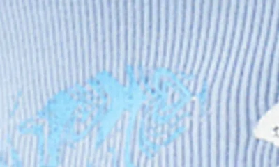 True Religion Crystal Embellished Buddha Crop Graphic T-shirt In Blue