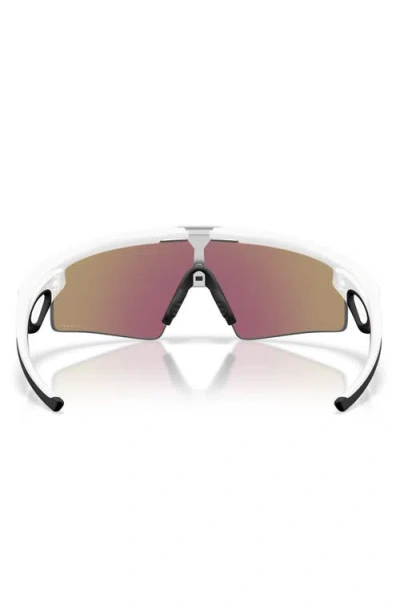 Oakley Sphaera Strike Rectangular Shield Sunglasses In White