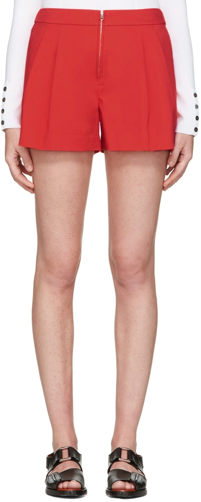 3.1 Phillip Lim / フィリップ リム Cotton Blend Pleated Shorts In Flame