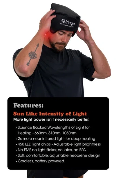 Fringe Red Light Therapy Head Wrap In Red