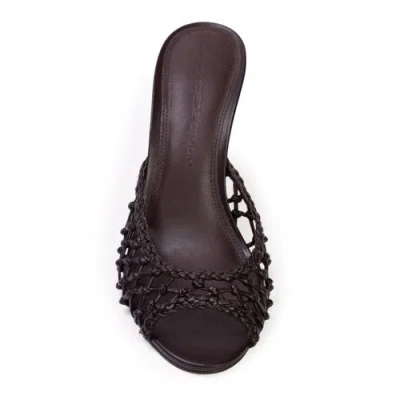 Black Suede Studio Peach 80 Mule In Brown