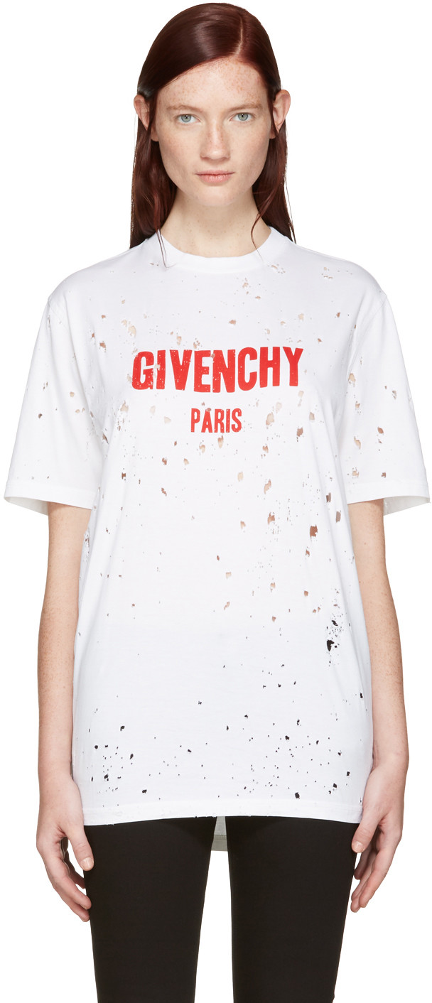 white and red givenchy shirt