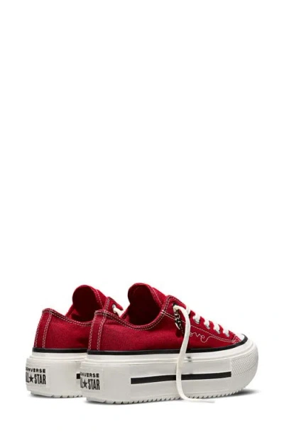 Converse Double Stack Platform Sneaker In Red