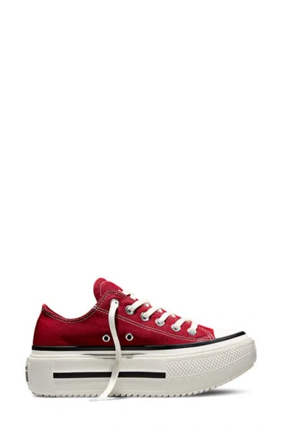 Converse Double Stack Platform Sneaker In Red