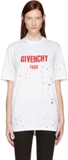 GIVENCHY White Destroyed Logo T-Shirt