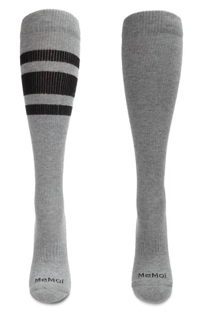 Memoi Assorted 2-pack Knee High Compression Socks In Gray