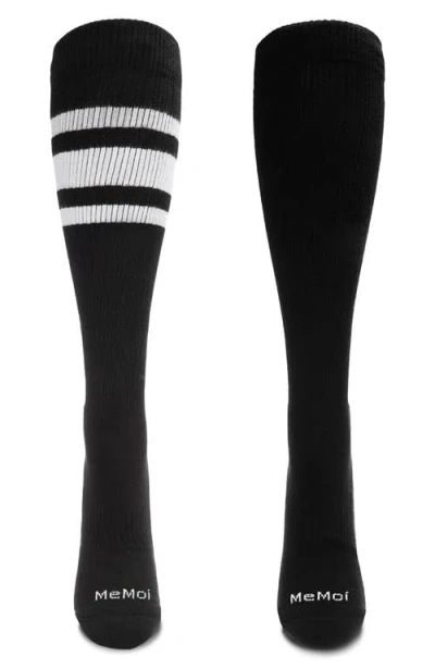 Memoi Assorted 2-pack Knee High Compression Socks In Black