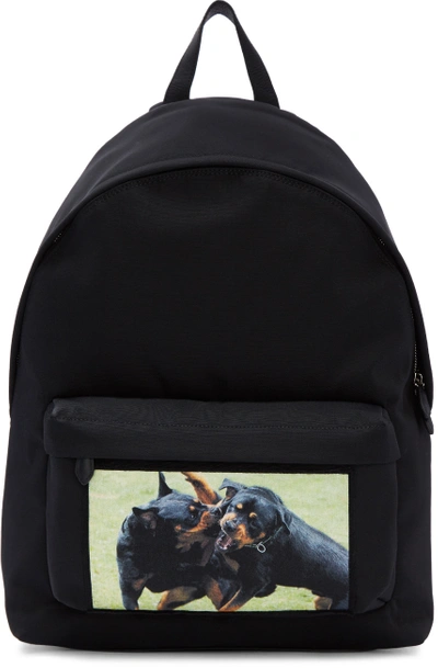 Givenchy Rottweilr Printed Patch Nylon Backpack In Black