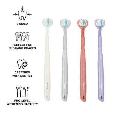 Pursonic 3d Advanced Tech 360° Full Coverage Toothbrush Set In Multi