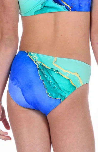 Destira Tidal Wave Aqua Bikini Bottom In Multi