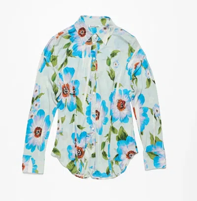 Acne Studios Button-up Printed Shirt In Multi