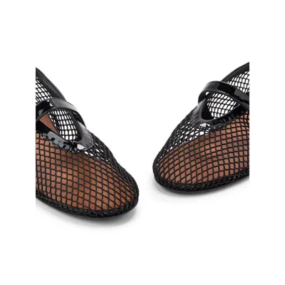 Alaïa Alaia Women Ballet Flats Mesh Ballerinas With Patent Leather Profiles In Multi