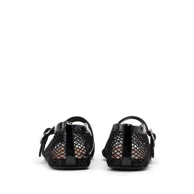 Alaïa Alaia Women Ballet Flats Mesh Ballerinas With Patent Leather Profiles In Multi