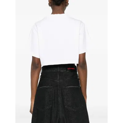 Balenciaga Cotton Salon De Couture Cropped T-shirt In White