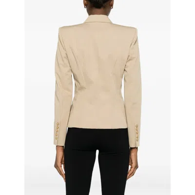 Balmain Neutrals Jackets - Fitted Jackets Women In Neutral