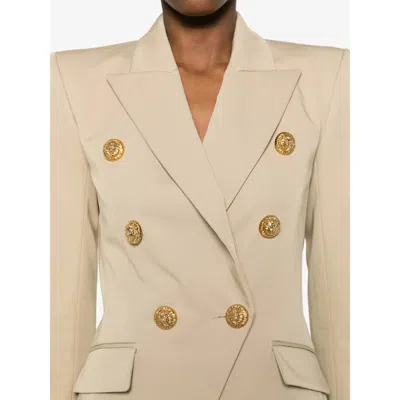 Balmain Neutrals Jackets - Fitted Jackets Women In Neutral