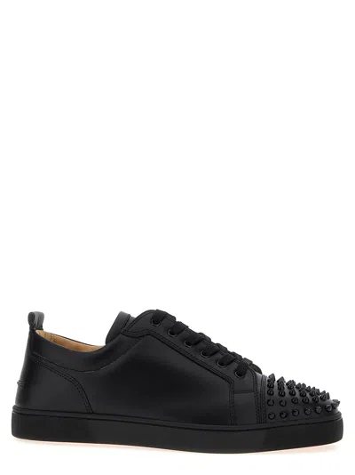 Christian Louboutin Men Louis Junior Spikes Borchie Punta Sneaker In Black