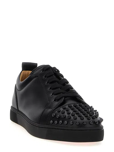Christian Louboutin Men Louis Junior Spikes Borchie Punta Sneaker In Black