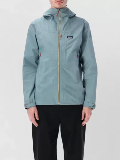 Patagonia Waterproof 3-layer Boulder Fork Jacket With Adjustable Features In Blue
