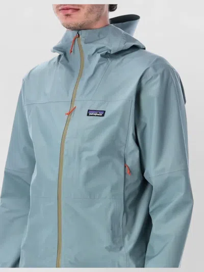 Patagonia Waterproof 3-layer Boulder Fork Jacket With Adjustable Features In Blue