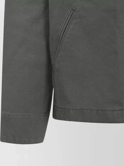 Carhartt Detroit Collared Jacket Front And Side Pockets In Green