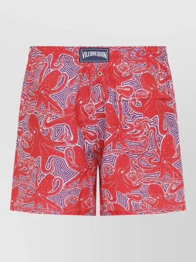 Vilebrequin Moorea Hypnoptocus Print Swim Shorts In Red