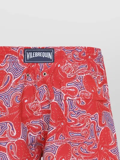 Vilebrequin Moorea Hypnoptocus Print Swim Shorts In Red