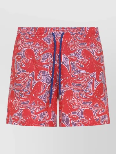 Vilebrequin Moorea Hypnoptocus Print Swim Shorts In Red
