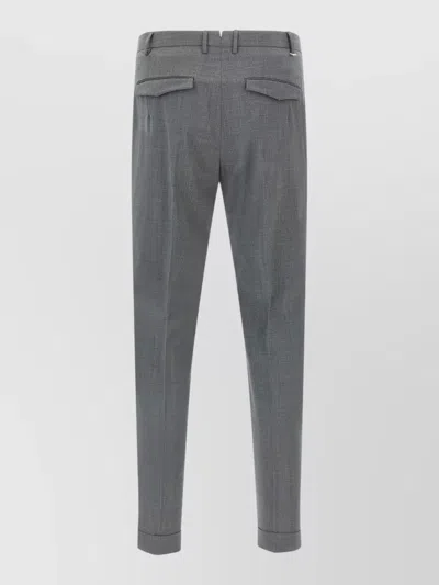 Pt Torino Master Tailored Trousers Front Crease Belt Loops In Gray