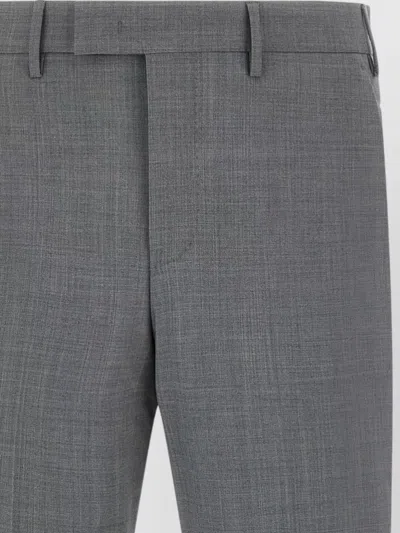 Pt Torino Master Tailored Trousers Front Crease Belt Loops In Gray