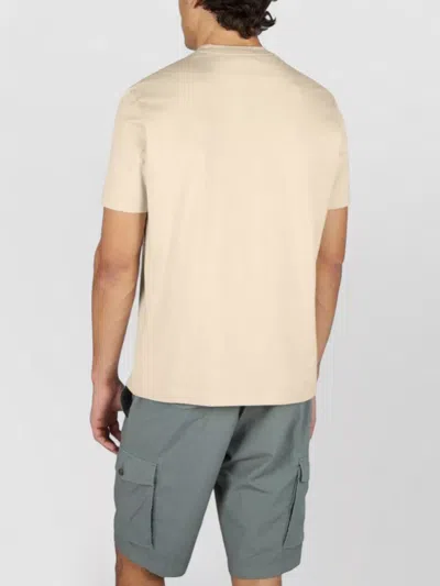 Paul & Shark Cotton Jersey T-shirt With Embroidery In Neutral