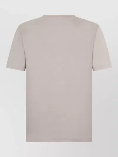 Hugo Boss Cotton T Shirt Central Geometric Print In Neutral