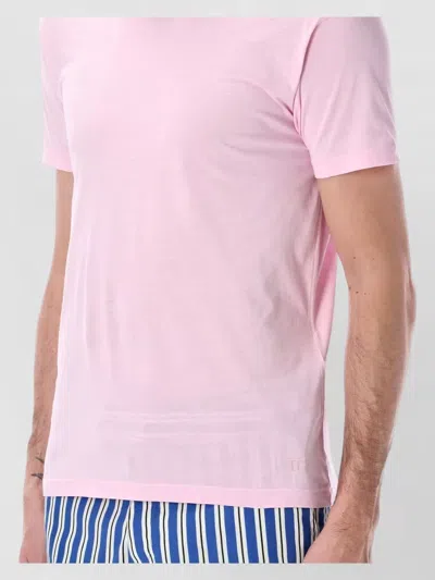Tom Ford Mens Light Rose Relaxed-fit Crew-neck Cotton And Silk-blend T-shirt In Neutral