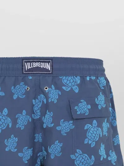 Vilebrequin Moorea Straight-leg Mid-length Printed Recycled Swim Shorts In Blue