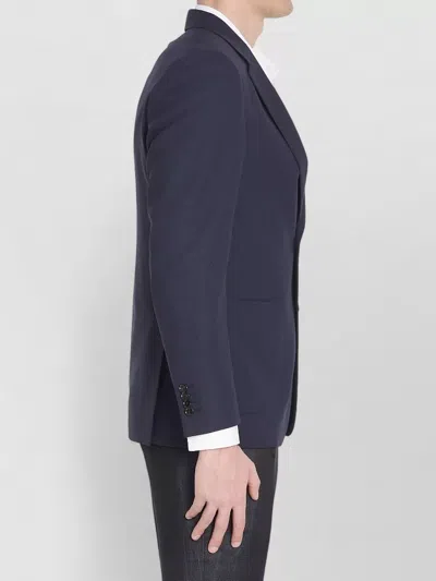 Lardini Virgin Wool Jacket Regular Fit In Blue